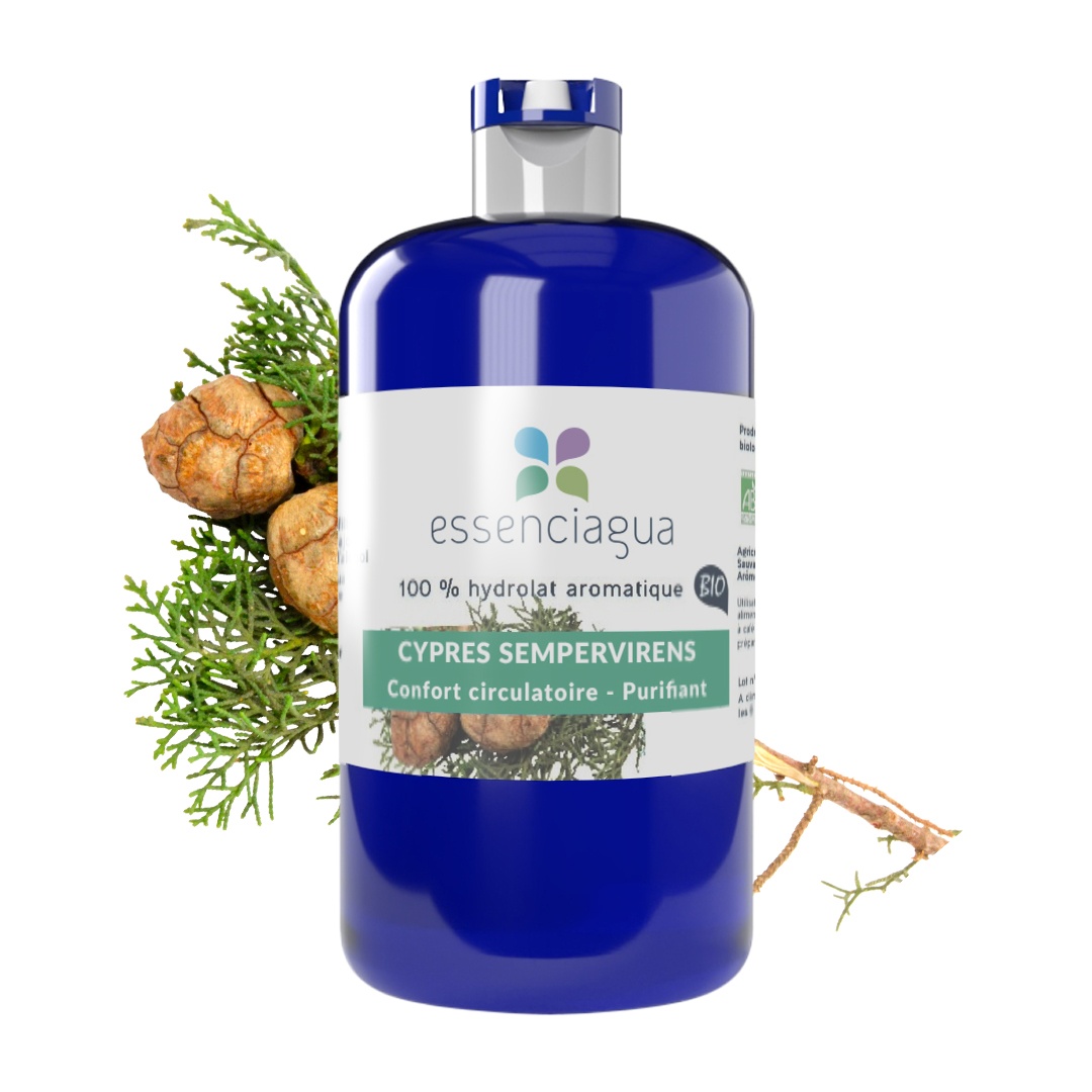Hidrolato de ciprés siempreverde 100% ecológico y artesanal