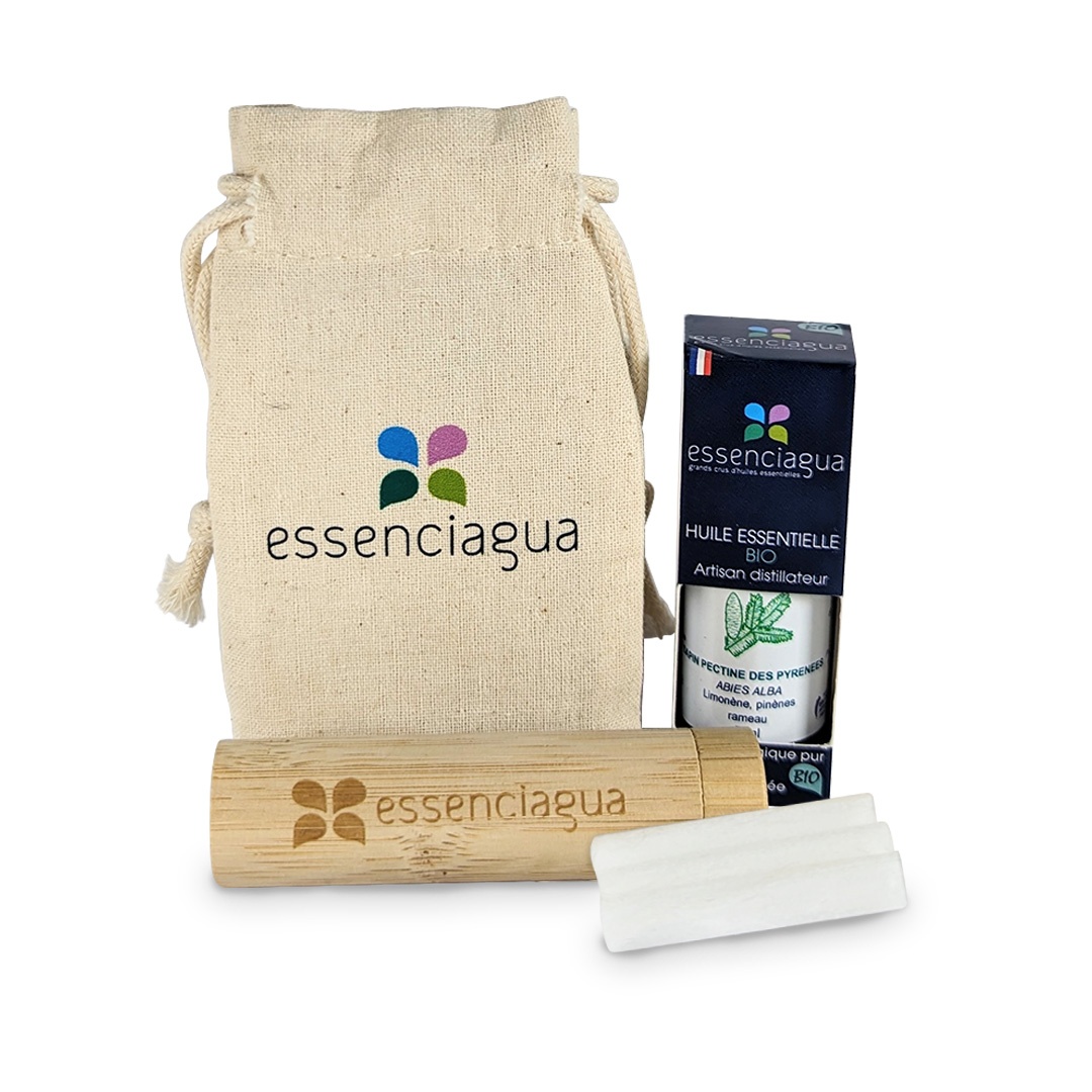 Kit Inhalador Bambú - Respiratorio 100% Ecológico y Artesanal