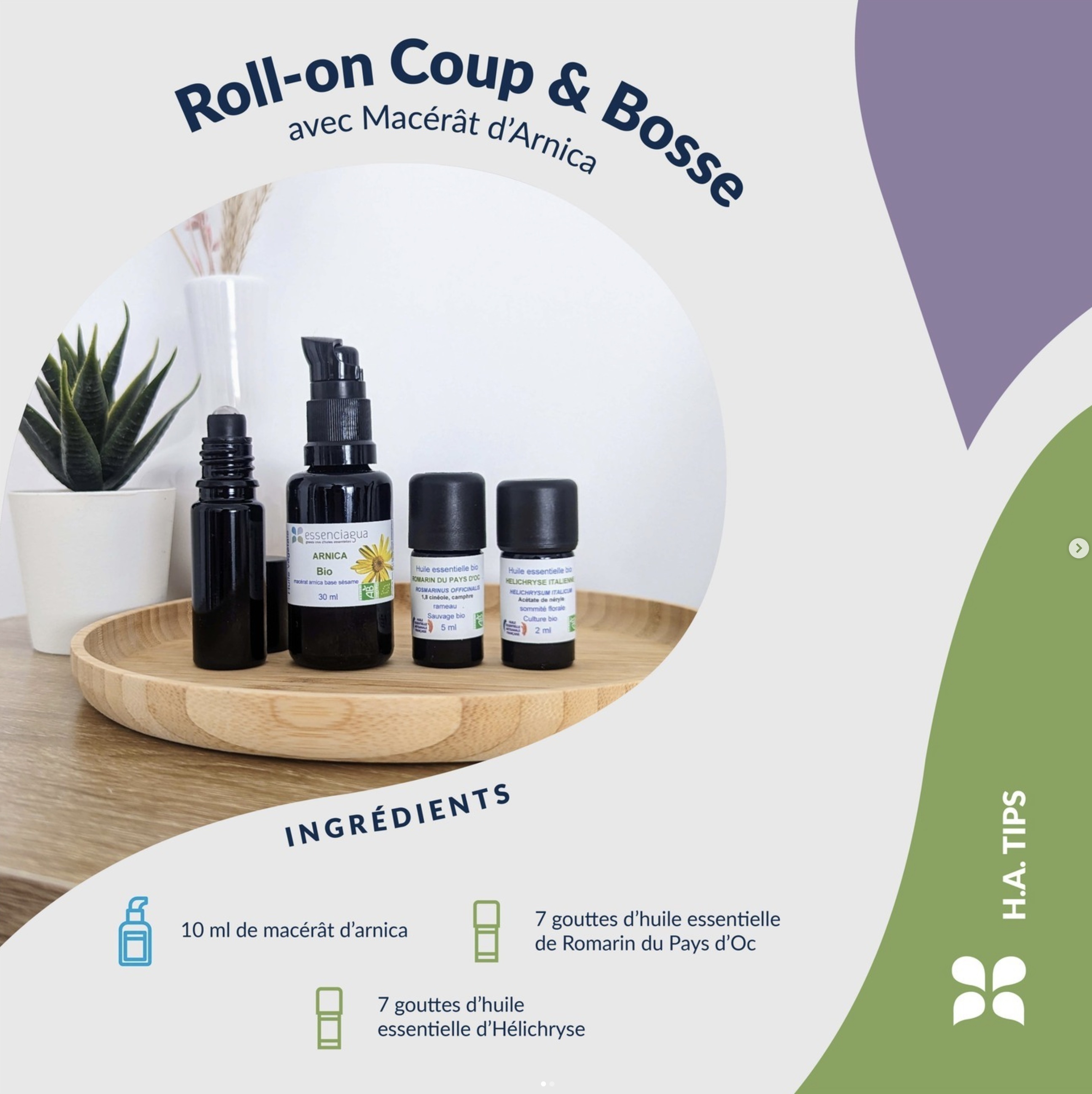 Roll-on para secuelas y chichones con macerado de árnica